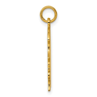 Gold-Plated Sterling Silver Engravable Girl Polished Disc Charm QM365G/35