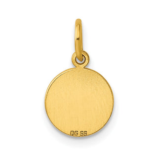 Gold-Plated Sterling Silver Engravable Round Polished Disc Charm QM370G/27
