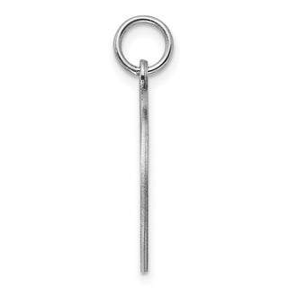Sterling Silver Rhodium-Plate Engraveable Round Polished Front/Back Disc Charm