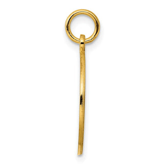 Gold-Plated Sterling Silver Engravable Round Polished Disc Charm QM371G/35