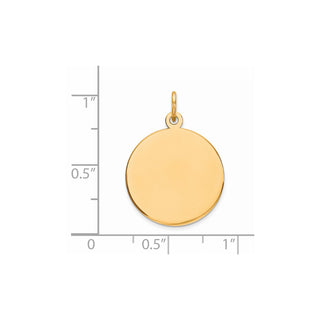 Gold-Plated Sterling Silver Engravable Round Polished Disc Charm QM371G/27