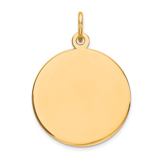 Gold-Plated Sterling Silver Engravable Round Polished Disc Charm QM371G/35