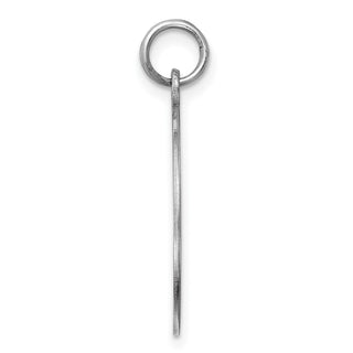 Sterling Silver Rhodium-Plated Engraveable Round Polished Front-Back Disc Charm