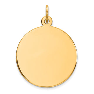 Gold-Plated Sterling Silver Engravable Round Polished Disc Charm QM372G/27