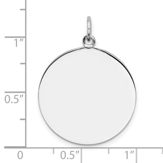 Sterling Silver Engravable Round Polished Front/Satin Back Disc Charm QM373/35