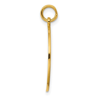 Gold-Plated Sterling Silver Engravable Round Polished Disc Charm QM373G/27