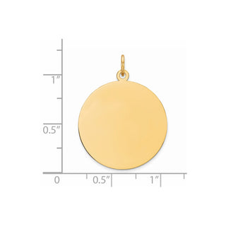 Gold-Plated Sterling Silver Engravable Round Polished Disc Charm QM373G/35