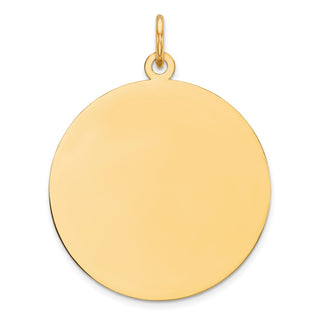 Gold-Plated Sterling Silver Engravable Round Polished Disc Charm QM373G/35