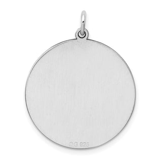 Sterling Engravable Round Polished Front/Satin Back Disc Charm QM374/18