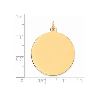 Gold-Plated Sterling Silver Engravable Round Polished Disc Charm QM374G/18