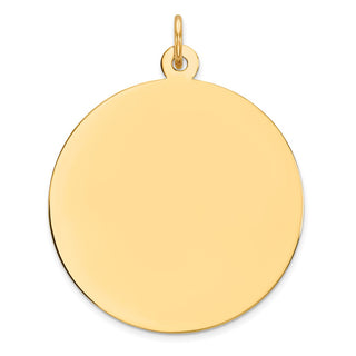 Gold-Plated Sterling Silver Engravable Round Polished Disc Charm QM374G/18