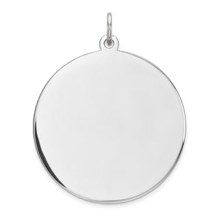 Sterling Engravable Round Polished Front/Satin Back Disc Charm QM374/27