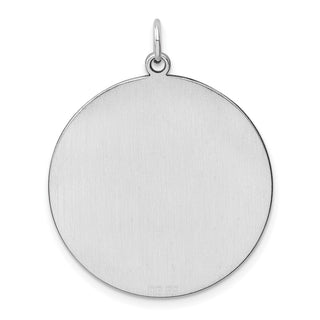 Sterling Engravable Round Polished Front/Satin Back Disc Charm QM375/50