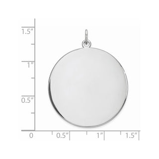 Sterling Engravable Round Polished Front/Satin Back Disc Charm QM375/50