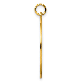 Gold-Plated Sterling Silver Engravable Round Polished Disc Charm QM375G/50
