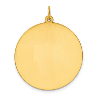 Gold-Plated Sterling Silver Engravable Round Polished Disc Charm QM375G/35