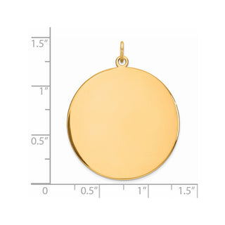 Gold-Plated Sterling Silver Engravable Round Polished Disc Charm QM375G/27