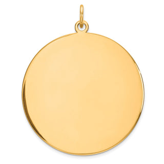 Gold-Plated Sterling Silver Engravable Round Polished Disc Charm QM375G/50