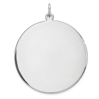 Sterling Engravable Round Polished Front/Satin Back Disc Charm QM375/35