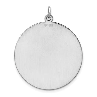 Sterling Engravable Round Polished Front/Satin Back Disc Charm QM376/27