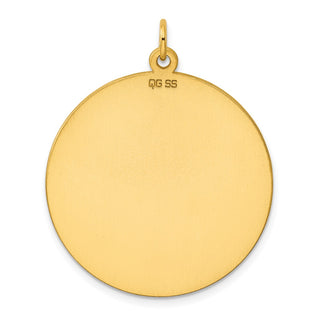 Gold-Plated Sterling Silver Engravable Round Polished Disc Charm QM376G/50