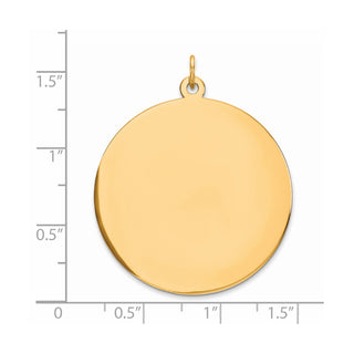 Gold-Plated Sterling Silver Engravable Round Polished Disc Charm QM376G/50