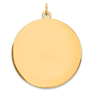Gold-Plated Sterling Silver Engravable Round Polished Disc Charm QM376G/35