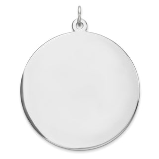 Sterling Engravable Round Polished Front/Satin Back Disc Charm QM376/35