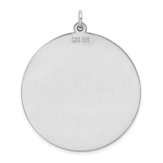 Sterling Engravable Round Polished Front/Satin Back Disc Charm QM377/35