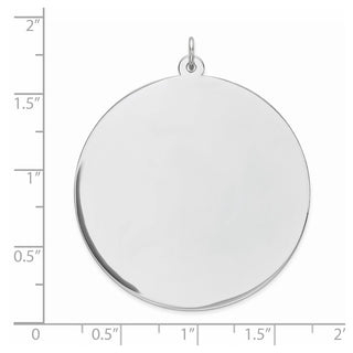 Sterling Engravable Round Polished Front/Satin Back Disc Charm QM377/35