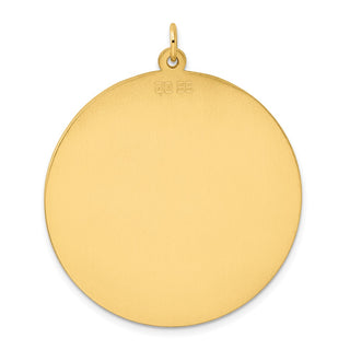 Gold-Plated Sterling Silver Engravable Round Polished Disc Charm QM377G/50