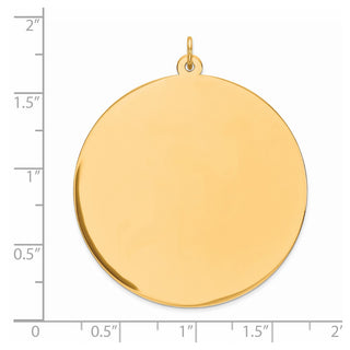 Gold-Plated Sterling Silver Engravable Round Polished Disc Charm QM377G/50