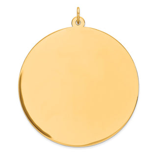Gold-Plated Sterling Silver Engravable Round Polished Disc Charm QM377G/50