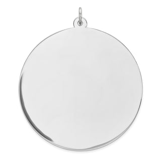 Sterling Engravable Round Polished Front/Satin Back Disc Charm QM377/50