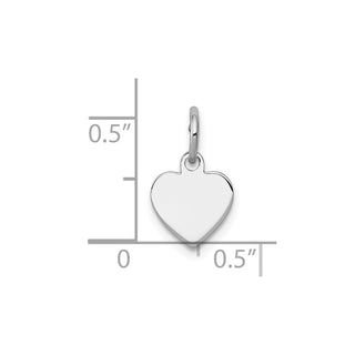 Sterling Silver Engravable Heart Polished Front/Satin Back Disc Charm QM388/27