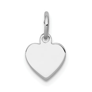 Sterling Silver Engravable Heart Polished Front/Satin Back Disc Charm QM388/27