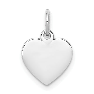 Sterling Silver Engravable Heart Polished Front/Satin Back Disc Charm QM389/18