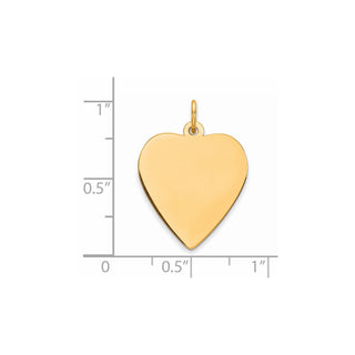 Gold-Plated Sterling Silver Engravable Heart Polished Disc Charm QM391G/50