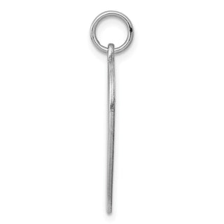 Pink Sterling Silver Engraveable Heart Polish Front/Satin Back Disc Charm 39350