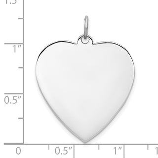 Sterling Engravable Heart Polished Front/Satin Back Disc Charm QM394/50