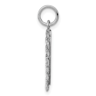 Sterling Silver Engravable Heart Polished Front/Satin Back Disc Charm QM395/18