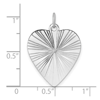 Sterling Silver Engravable Heart Polished Front/Satin Back Disc Charm QM398/27