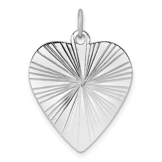 Sterling Silver Engravable Heart Polished Front/Satin Back Disc Charm QM398/27