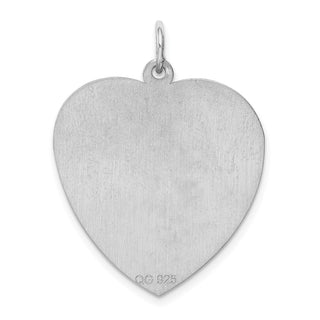 Sterling Silver Engravable Heart Disc Charm