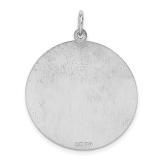 Sterling Silver Engravable Round Polished Front/Satin Back Disc Charm QM406/27