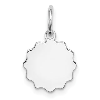 Sterling Silver Engravable Polished Front/Satin Back Disc Charm QM413/18