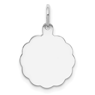 Sterling Silver Engravable Polished Front/Satin Back Disc Charm QM414/35