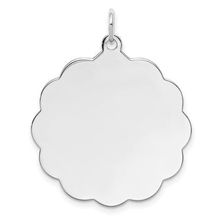 Sterling Silver Engravable Polished Front/Satin Back Disc Charm QM417/35