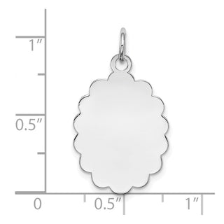 Sterling Silver Engravable Polished Front/Satin Back Disc Charm QM418/27