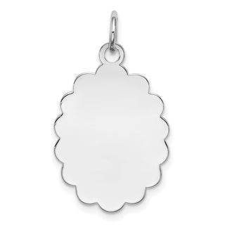 Sterling Silver Engravable Polished Front/Satin Back Disc Charm QM418/35